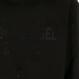 Palm Angels Damaged Logo Black Hoodie