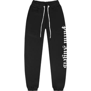 Palm Angels Branded Logo Black Sweatpants