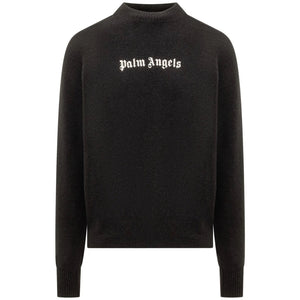 Palm Angels Classic Logo Black Knitted Jumper