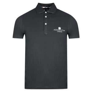 Aquascutum Mens QMP041 99 Polo Shirt Black