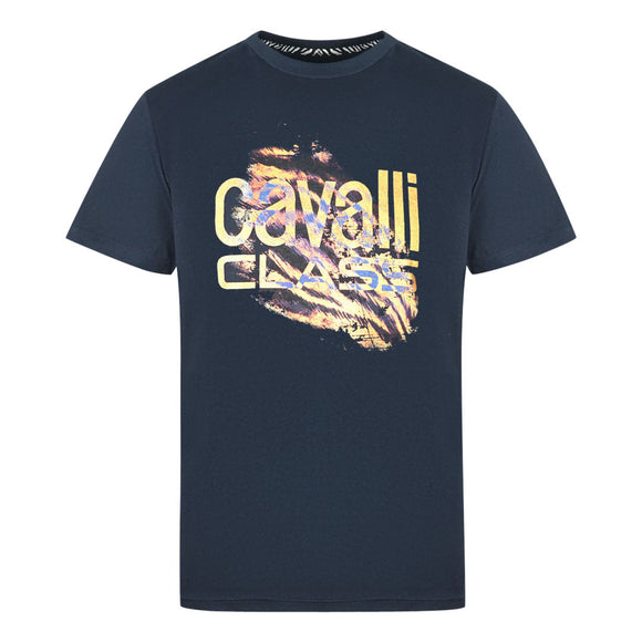 Cavalli Class Mens QXT61P JD060 04926 T-Shirt Navy