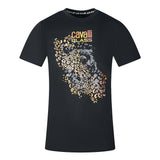 Cavalli Class Leopard Print Silhouette Black T Shirt
