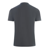 Cavalli Class Circular Leopard Logo Black T Shirt