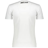 Just Cavalli Snake Wrapped Logo White T Shirt - Style Centre Wholesale