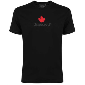 Dsquared2 Maple Leaf Chest Logo Black T Shirt