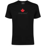 Dsquared2 Maple Leaf Chest Logo Black T Shirt