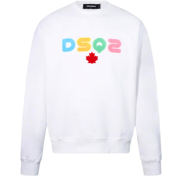 Dsquared2 Mens Jumper S74Gu0731 S25516 100W White - Style Centre Wholesale