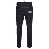 Dsquared2 Skater Jean Italian Address Logo Navy Blue Wash Jeans S74Lb1198 S30664 470 - Style Centre Wholesale