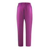 Inoa Womens Solid Purple Tuxedo Trousers Purple
