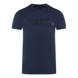 Aquascutum London 1851 Split Logo Navy Blue T Shirt