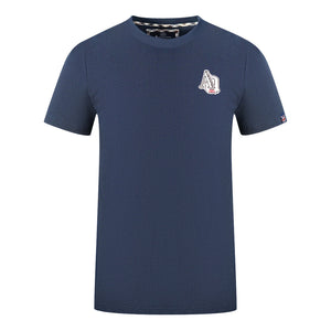 Aquascutum Mens T01223 85 T-Shirt Navy Blue