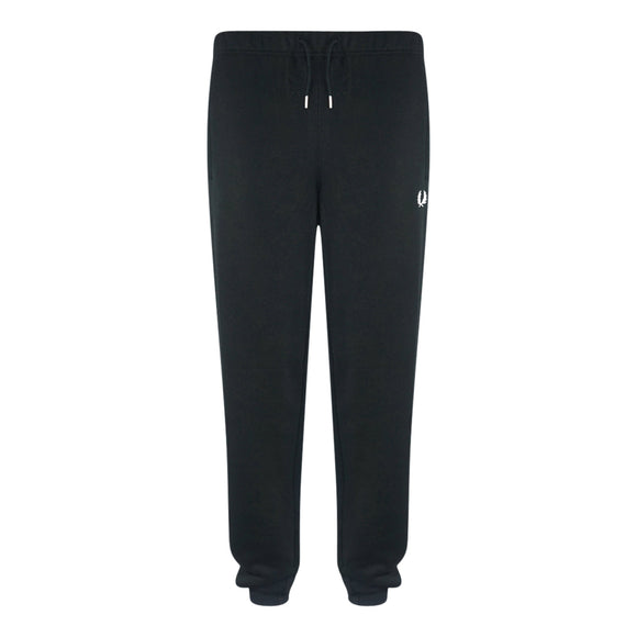 Fred Perry Loop Back Black Sweat Pants