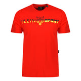 Philipp Plein Sport Bold Split Logo Red T Shirt