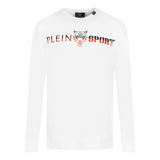 Plein Sport Bold Split Logo White Long Sleeved T-Shirt S