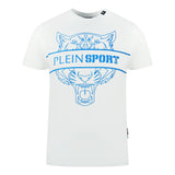 Plein Sport Tigerhead Bold Logo White T Shirt