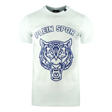 Plein Sport Large Stencil Tiger Logo White T Shirt