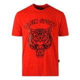 Plein Sport Tiger Head Logo Red T-Shirt TIPS127