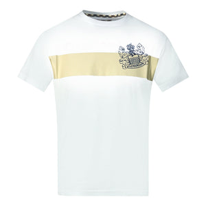 Aquascutum Block Aldis Logo White T Shirt