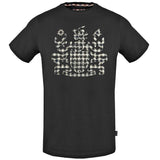 Aquascutum Check Aldis Crest Black T Shirt