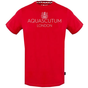 Aquascutum Bold London Logo Red T Shirt