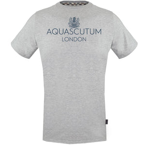 Aquascutum Bold London Logo Grey T Shirt