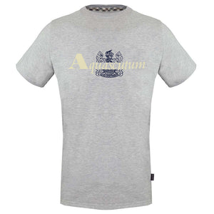 Aquascutum Brand Aldis Logo Grey T Shirt