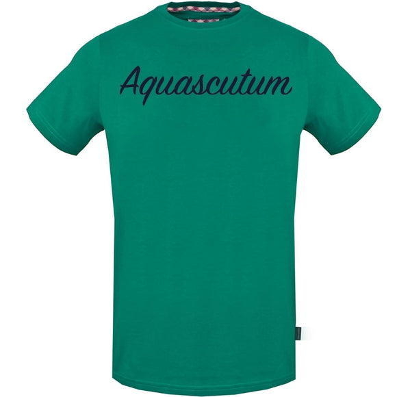 Aquascutum Signature Logo Green T Shirt
