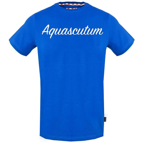 Aquascutum Signature Logo Blue T Shirt