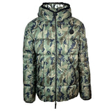 Plein Sport Small Circle Logo Quilted Camo Green Jacket