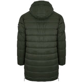 Plein Sport Padded Small Circular Logo Branded Green Long Jacket