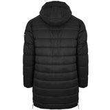 Plein Sport Padded Small Circular Logo Branded Black Long Jacket