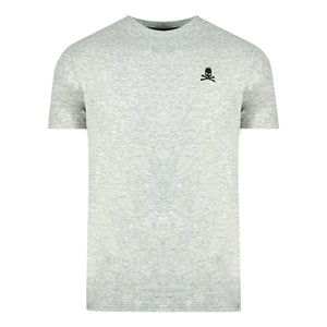 Philipp Plein Skull And Crossbones Logo Grey Underwear T Shirt