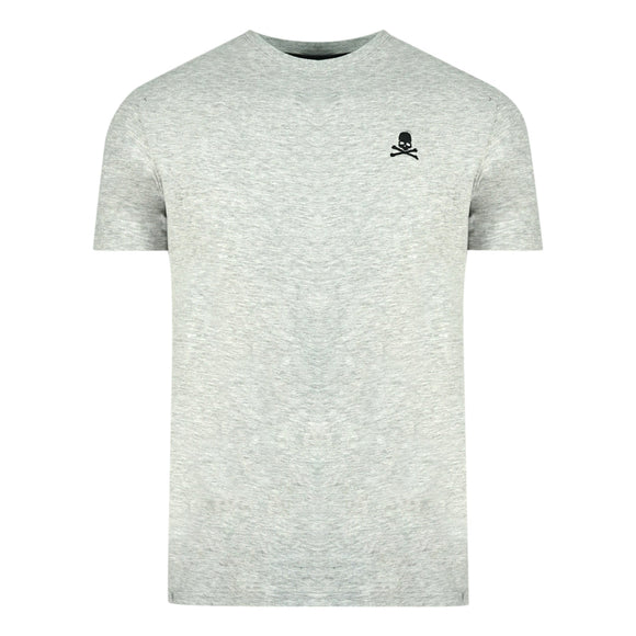 Philipp Plein Skull And Crossbones Logo Grey Underwear T Shirt