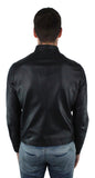 Emporio Armani 3Z1BM5 1LBAZ 999 Leather Jacket - Nova Designer Clothing Luxury Mens 
