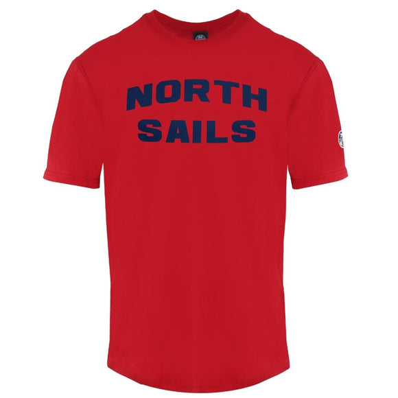 North Sails Block Brand Logo Red T-Shirt