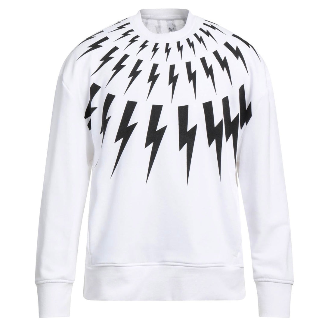 Neil Barrett BJS010S R517S 526 White Sweatshirt – Style Centre Wholesale