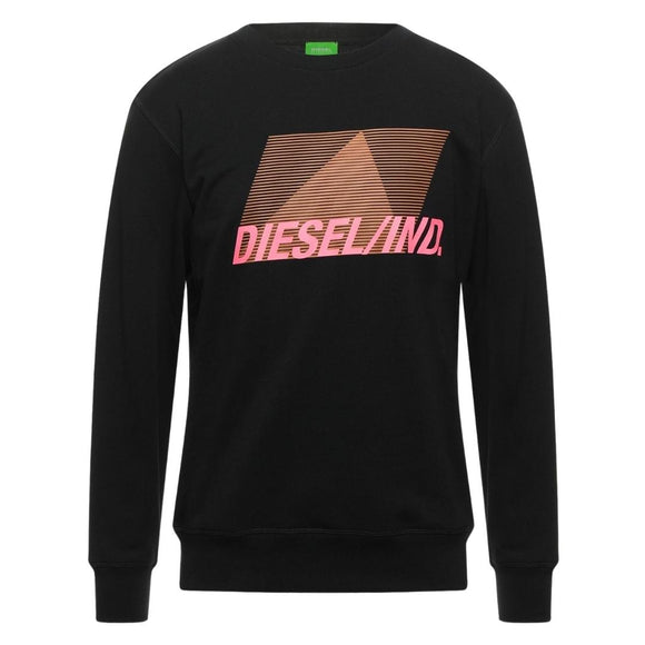 Diesel Pyramid Brand Logo Black Sweater