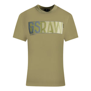 G-Star GS RAW Box Logo Khaki T-Shirt