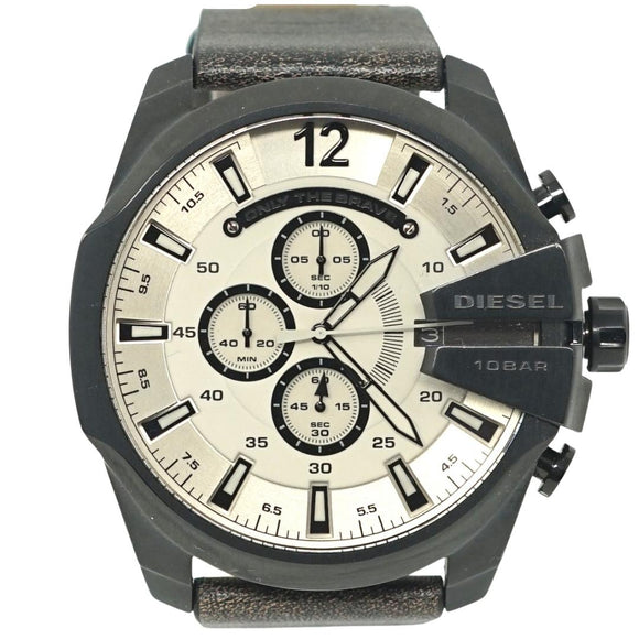 Diesel Mens Chronograph Quarts Brown Leather Watch