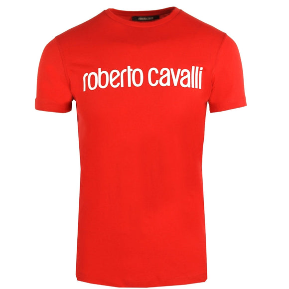 Roberto Cavalli Logo Red T-Shirt