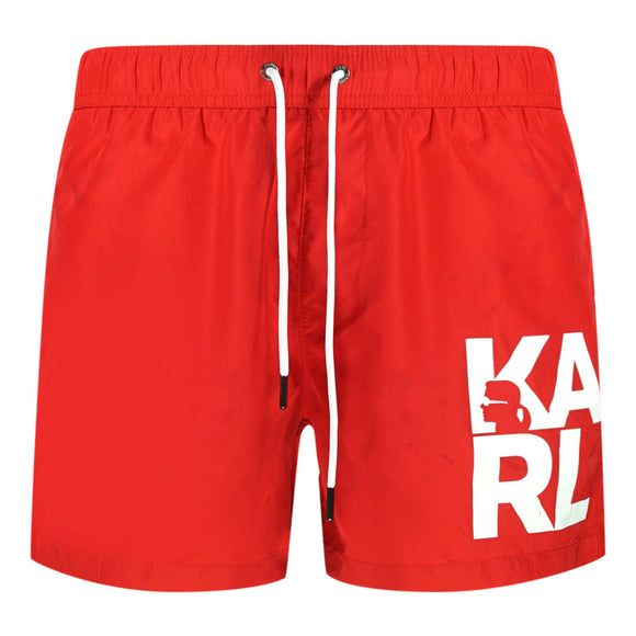 Karl Lagerfeld KL22MBS08 Red Swim Shorts