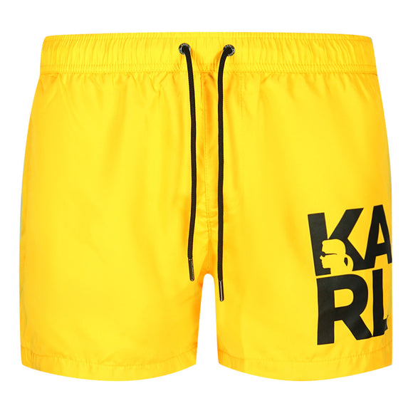 Karl Lagerfeld KL22MBS08 Yellow Swim Shorts