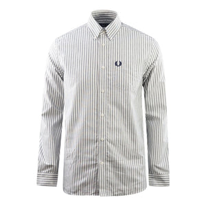 Fred Perry Casual Striped Dark Carbon Oxford Shirt