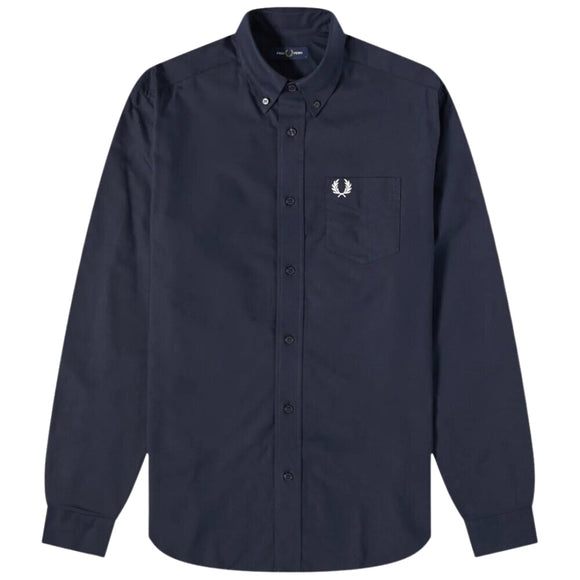Fred Perry Mens M2700 608 Shirt Navy Blue