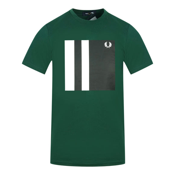 Fred Perry M8536 426 Tipped Graphic Green T-Shirt