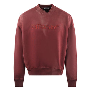 Off-White Mens OMBA054F23FLE0192222 Sweatshirt Red