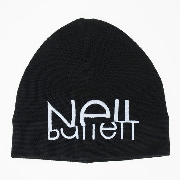 Neil Barrett Sliced Logo Beanie Black Hat - Nova Clothing