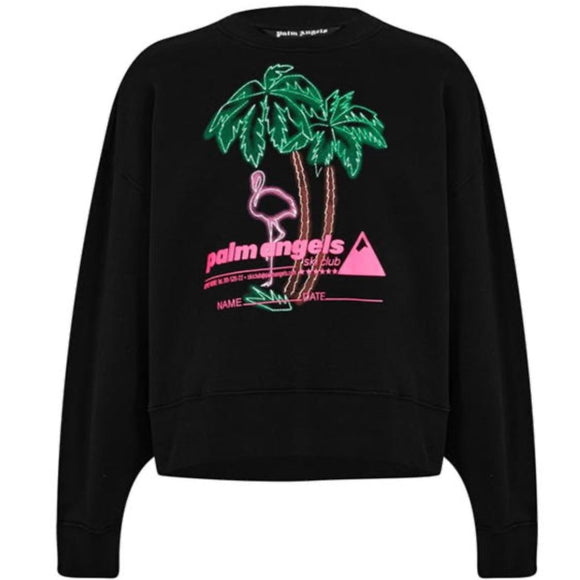 Palm Angels PMBA026S23FLE0011084 Black Sweater