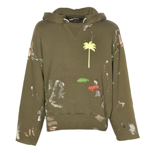 Palm Angels PMBB104S21FLE0025618 Green Hoodie - Style Centre Wholesale