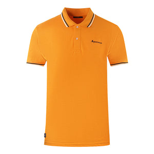 Aquascutum Mens PO002 12 Polo Shirt Orange